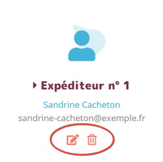 Modifier un expéditeur